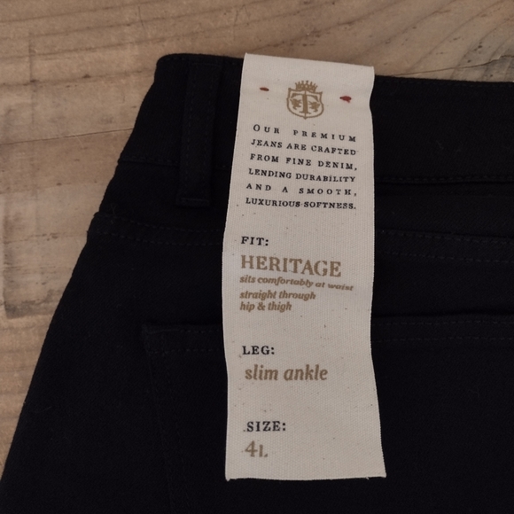 Talbots Black Heritage Straight Leg Slim Ankle Jeans Size 4L NWT Inseam 32" - Picture 6 of 13